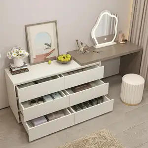 Mesa de maquiagem canto branco, mesa de maquiagem com banheiro e espelho para quarto móveis escritório mesa