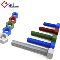 High Performance Zinc/Black PTFE Coated B7 Threaded Rod Left Hand Corrosion Resistant DIN975 Stud Bolt Chemical Resistant