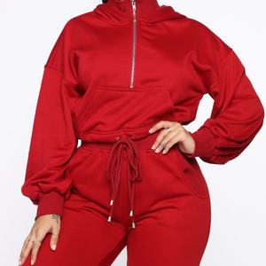 Conjunto Deportivo de 2 Piezas para Mujer, Top Corto y Pantalones Jogger, Traje Deportivo de Otoño para Mujer - Product Image 1