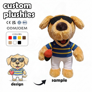 Produttore di Giocattoli in Peluche Personalizzati OEM/ODM, Cane Polo a Strisce, Merchandise di Marca alla Moda, Portachiavi con Bambola in Peluche su Misura - Product Image 1