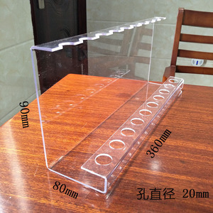 9300 Acrylic <b>Display</b> Rack Black 12 Holes Desktop Horizontal Cutlery Makeup Brush <b>Stand</b> - Product Image 3