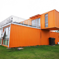 Usine chinoise, vente en gros, maison conteneur modulaire préfabriquée de luxe 40 pieds, économique, à panneaux sandwich, extensible, pour bureau rapide et hôtel