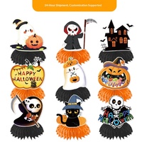 Nouveaux accessoires d'horreur pour fêtes, décorations et ornements en papier nid d'abeille pour Halloween sans impression, fabriqués en Chine