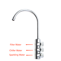 Robinet filtre à eau gazeuse à 3 voies Refroidisseur d'eau alcaline 3-en-1 Robinet mitigeur d'évier de cuisine