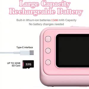 Cámara de Impresión Instantánea para Niños con Sensor CMOS, Grabadora de Video Digital 4K, Zoom Óptico 16x, Pantalla de 2.4'', Impresión Térmica - Product Image 6