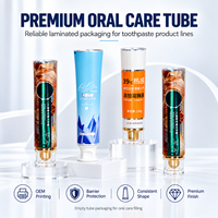 Tubes de dentifrice laminés de qualité alimentaire avec logo personnalisé, en aluminium et plastique, haute barrière, imprimés UV, avec bouchon à vis, emballage 12,7-35 mm