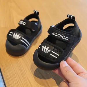 6-12 Months Hot Sales 0-3 Black White Sport Style Fashion Summer Baby Toddler Shoes Sandals