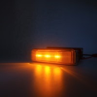 4*1 pouces Orange 3 LED Feux de position avant avec marque E 12V 24v pour camion bateau remorque Led Marker Indicator Lamps