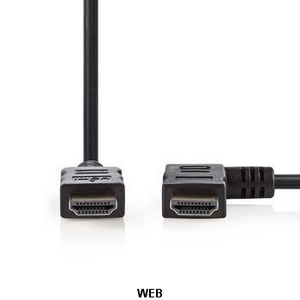 <b>HDMI</b> <b>Cable</b> 2m Right Angle Connector Black High Speed With Ethernet - Product Image 1