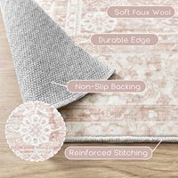 Nötr allık pembe Boho halı çiçek katlanabilir makine yıkanabilir Mat yumuşak oturma odası yatak yurt Mat bebek kreş kilim