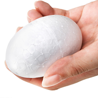 Boule d'œuf en mousse de polystyrène pour la décoration de Noël ou de Pâques, bricolage, artisanat blanc