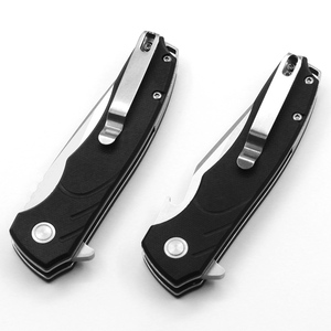 Coltello tattico pieghevole nero portatile coltello tascabile in acciaio 5 cr14 EDC strumenti di salvataggio per autodifesa per il taglio di sopravvivenza all'aperto - Product Image 4