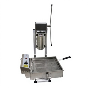 Máquina <span class=keywords><strong>Profesional</strong></span> Manual de Acero Inoxidable para Hacer Churros de Alta Productividad de 5L con Freidora de 25L - Product Image 6