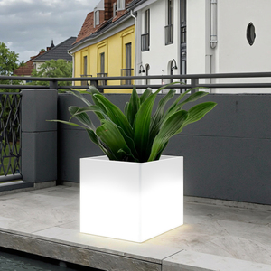 <span class=keywords><strong>Pot</strong></span> de fleurs LED extérieur, <span class=keywords><strong>grand</strong></span> modèle rechargeable, avec télécommande, variateur d'intensité, couleurs RGB changeantes, jardinière illuminée - Product Image 5