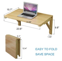 Table pliante flottante pour bureau rabattable en bois peu encombrant Table pliante murale