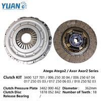 Ensemble d'embrayage 362 mm 3400127701 3400 127 701 compatible avec les camions Ben-z, moteur OM904, pièces de rechange 0182509401 0212503401