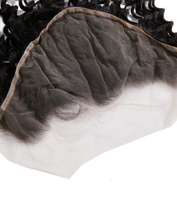 Vente en gros de paquets de tissage à double trame de machine de cheveux humains brésiliens vierges Remy 13*6 transparents pour cheveux - Product Image 2