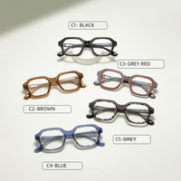 Monture optique en acétate unisexe tendance avec charnière à ressort, style design, plaque interne pour anneau de carte, vente en gros