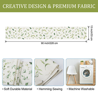 Chemin de table floral en eucalyptus, chemin de table à feuilles, chemin de table verdoyant, chemin de table papillon, saisonnier, été, pour la décoration de table
