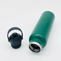 Bouteille d'eau en acier inoxydable à double paroi sans BPA, étanche, 650 ml, réutilisable, bouteille de sport en métal, fitness, cyclisme, camping, voyage