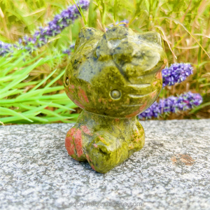 Venta al por mayor de cristal natural Carfts 5 cm cuarzo transparente Hello <span class=keywords><strong>Kitty</strong></span> roca amarillo calcita KT gato tallado para decoración del hogar y regalos - Product Image 4