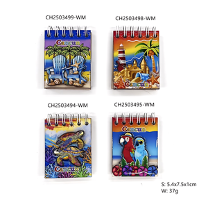 Aimant de réfrigérateur en forme de livre, série Océan, tortue et perroquet - Product Image 4