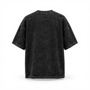 T-shirt en coton délavé surdimensionné pour homme, style streetwear, col rond, manches courtes, jersey décontracté - Product Image 2