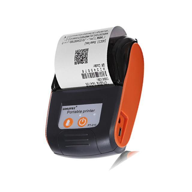 GOOJPRT PT-210 Portable Thermal Printer Handheld 58mm Receipt Printer for Retail Stores Restaurants Factories Logistics