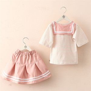Vêtements pour enfants de haute qualité, modèles <span class=keywords><strong>uniforme</strong></span> scolaire rayé jupes robes costume pour filles en <span class=keywords><strong>anglais</strong></span> - Product Image 5