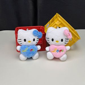 Bán buôn PP bông đầy KT mèo búp bê nhỏ đồ chơi sang trọng dễ thương Mèo Mặt Dây chuyền siêu mềm sang trọng Móc chìa khóa cho trẻ em Quà Tặng giảm căng thẳng - Product Image 6