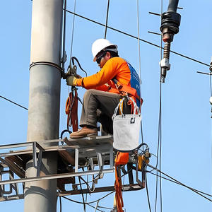 Sac à outils cylindrique en toile à fond rigide, seau de toilette pour électricien, ouvrier en hauteur, sac suspendu pour électricien - Product Image 2