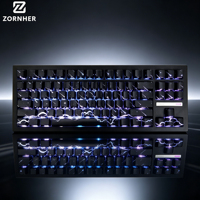 Teclado Mecánico Zornher ZH870 con Retroiluminación RGB Meteor, Inalámbrico de 2.4GHz, Tipo-C, Intercambiable en Caliente y Programable
