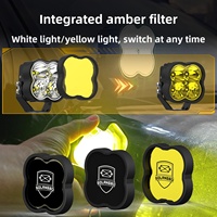 Nouveaux projecteurs LED en forme de trèfle de 4 pouces pour véhicules tout-terrain, 12V 15000 Lumens 3500K/6000K, à montage sur toit pour Wrangler Tank