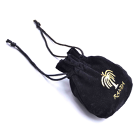 Bolsas de joyería de terciopelo suave con logotipo impreso personalizado de fondo redondo semicircular de 7x9cm para pendientes de anillo Uso de paquete pequeño