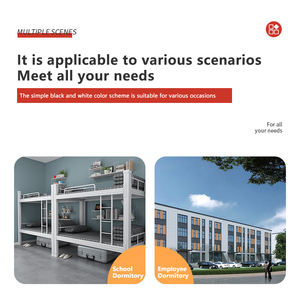 Китай общежития кровати оптом общежитие квартира стальная двухъярусная кровать для взрослых - Product Image 6