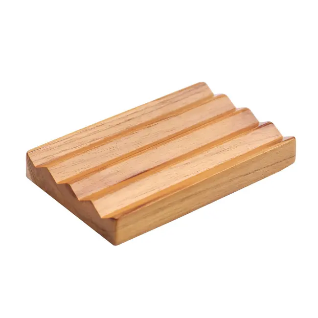 Piatti di sapone naturale in legno di Teak in legno intagliato rettangolo portasapone contenitore per Bar wc nordico bagno detersivo per bucato