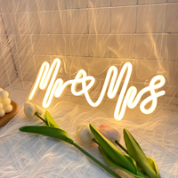 Enseigne néon LED personnalisée Mr & Mrs - Néon flexible haute luminosité étanche IP67 pour mariage, demande en mariage, décoration murale