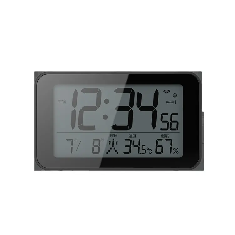 LCDスクリーン屋内屋外ワイヤレスセンサー目覚まし時計付きデジタル温度計湿度計