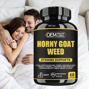 Capsules de Horny Goat Weed pour hommes adultes, très vendues, 100% naturelles, soutien à la santé, stimulant d'énergie et de vitalité - Product Image 1