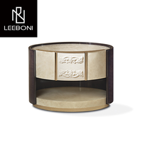 Table de chevet personnalisée en bois pour chambre à coucher de luxe légère