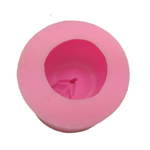 Cylindre 3D grain fin une pomme et feuille forme bricolage silicone ornement savon bougie moule à cupcake - Product Image 4