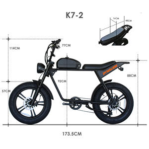 Cadre de vélo électrique longue portée, vitesse rapide, vélo électrique, pneu large, <span class=keywords><strong>moto</strong></span> Ebike, prix bas - Product Image 6