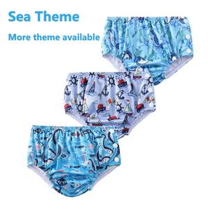 Patrón de dibujos animados Precio barato Traje de baño Tronco Niños <span class=keywords><strong>Piscina</strong></span> Aprendizaje Tela Natación <span class=keywords><strong>Pañal</strong></span> de natación - Product Image 3