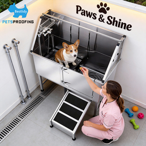 Estación de Lavado Multifuncional para Perros de 50 Pulgadas, Acero Inoxidable 304, Ecológica, Piscina, Spa, Bañera para Perros Grandes - Product Image 1