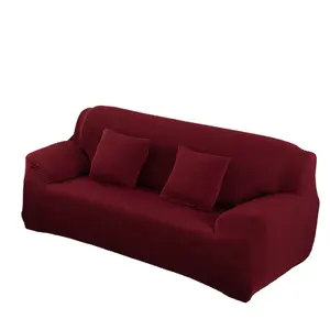 Housse de canapé élastique de haute qualité, coussin facile à installer, couleurs unies pour la décoration du salon