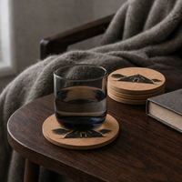 Sous-verre en liège personnalisable avec impression de logo, style zen asiatique, écologique, résistant à la chaleur et antidérapant pour boissons, bière, café