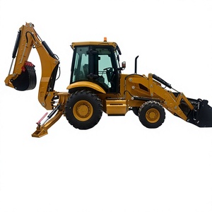 Retroexcavadora CAT 420F Amarilla con Motor, Cucharón Delantero de 8000 kg y Brazo de Excavación Trasero para Uso en Construcción - Product Image 1
