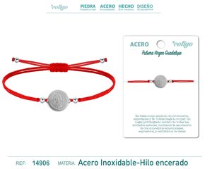 Vergine di Guadalupe in acciaio inossidabile braccialetto argento elegante religioso santo ciondolo cattolico - Product Image 6