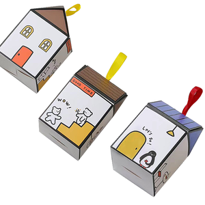 <strong>House</strong> <strong>Shaped</strong> Gift <strong>Boxes</strong> Candy Treat Dessert Biscuit Cookie Gift Wrap <strong>Boxes</strong> with Handle Packaging - Product Image 3