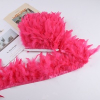 Plumes de Marabout Plates Chandelle Rayées de 10-15CM en Gros, Multicolores, Franges Moelleuses, Qualité Supérieure Sélectionnée pour Mariages